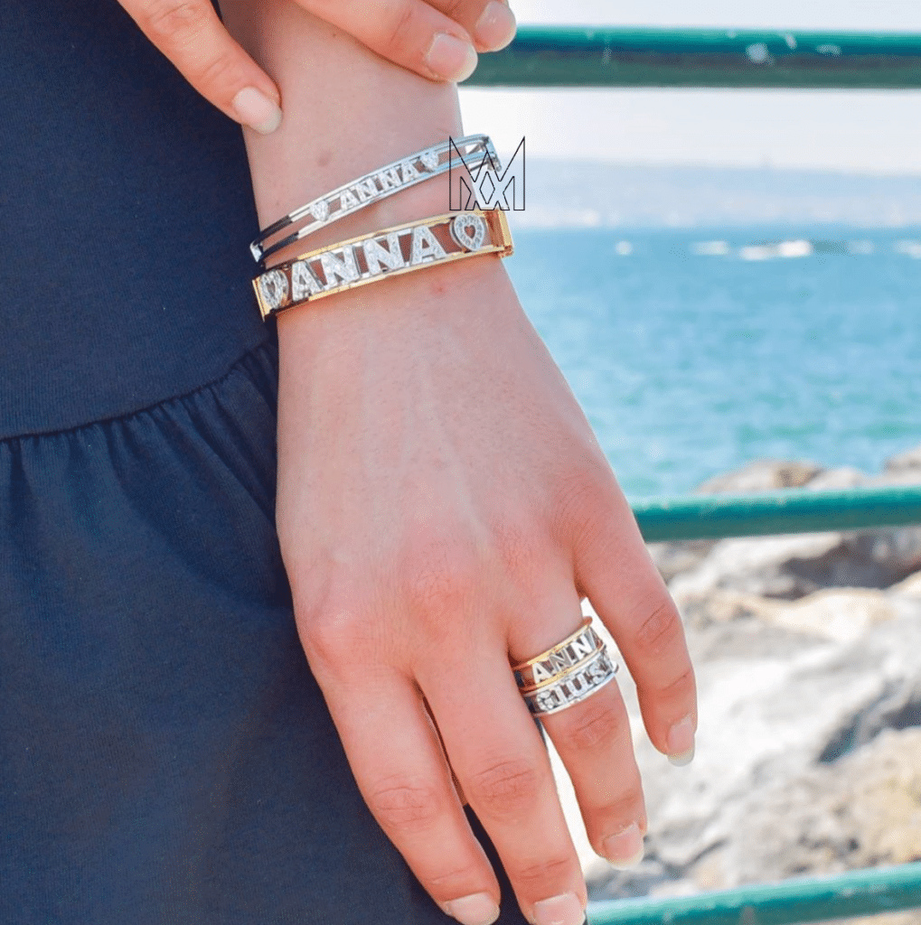 Bracciale Manetta Napoletana Personalizzabile Acciaio Slim