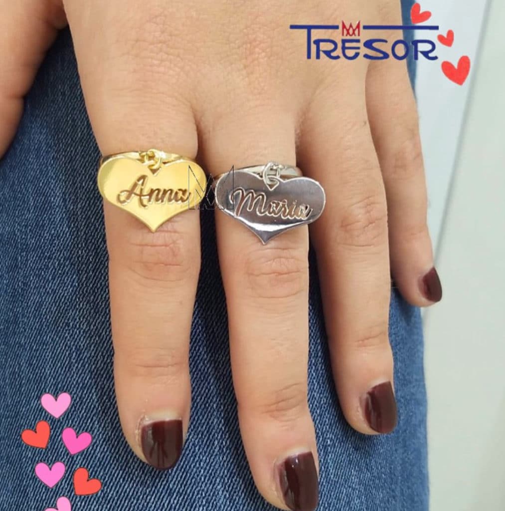 ANELLO TRESOR GIOIELLI NOME CUORE PENDENTE
