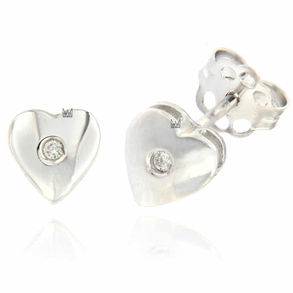 Orecchini Pg Gioielli Cuore Oro 18Kt Plcu003-O/B